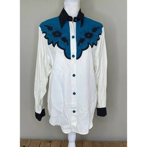 Vintage KAREN MCCARTY Button Up Embroidered Shirt